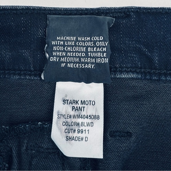 Hudson Jeans Stark Moto Pant Skinny Blue Wild Dark Wash Blue Size 27 (4) New NWT - Picture 8 of 12